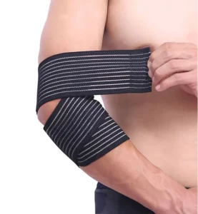 Adjustable Breathable Nylon Workout Elbow Support Powerlifting Custom Logo Protector Bandage