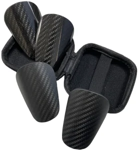 Adjustable Carbon Fiber Mini Football Shin Pads with Custom Logo 8*5cm Soccer Shin Guard EVA Protection for Adults and Children