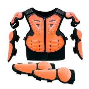 Adjustable Children Kids Bike Body Chest Protector Vest Suit Jackets Knee and Elbow Pads
