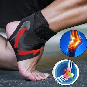 Adjustable Compression Ankle Brace for Sports Running Hiking & Basketball Unisex Support