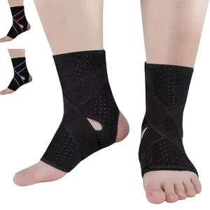 Adjustable Compression Ankle Brace for Sprained Ankle Strong Support Breathable for Injury Recovery Joint Pain Swelling