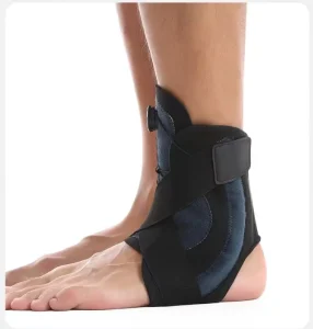 Adjustable Compression Ankle Brace with Rotational Support for Sprain Prevention and Recovery