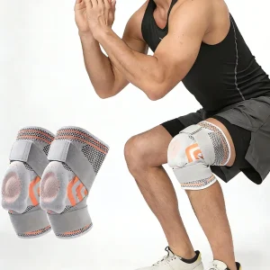 Adjustable Compression Hinged Knee Brace Thickened Silicone Ring Side Stabilizer for Cycling Outdoor Sports Protection