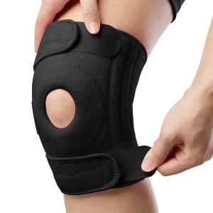 Adjustable Compression Knee Brace With Metal Spring Knee Support For Basketball Gym Workouts Outdoor Running Travel Use