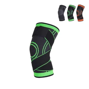 Adjustable Compression Knee Brace with High Elastic Nylon for Basketball Fitness Sports Support