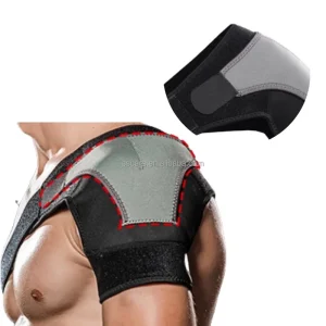 Adjustable Compression Shoulder Guard Brace Support Protector Sports Safety for Weight Lifting