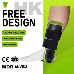 Adjustable Customizable Nylon Medical Ankle Support Brace Basic Protection Hot Cold Therapy Gel CE ISO13485 Certified Ankle
