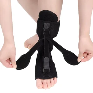 Adjustable Drop Foot Brace Splint Stabilizer Ankle Orthosis Foot Valgus Correction Support Sock for Walking