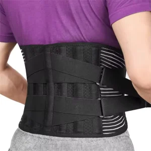 Adjustable Elastic Soft Medical Breathable Compression Lumbar Lower Back Support Belt with Protection for Adult Back Brace