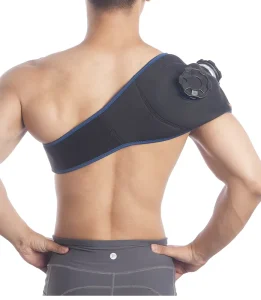 Adjustable Fit Shoulder Support Compression Sleeve Pain Relief Recovery Shoulder Brace with Ice Bag for Men & Women
