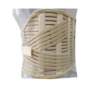 Adjustable High Elastic Weave Back Support Belt with 6 Premium Aluminum Stays Breathable Medical Lumbar Brace for All Day Wear