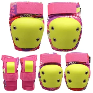 Adjustable Kids 6 Pcs set Elbow Knee Pads Wrist Guard Skateboard Roller Skating Scooter Protective Gear
