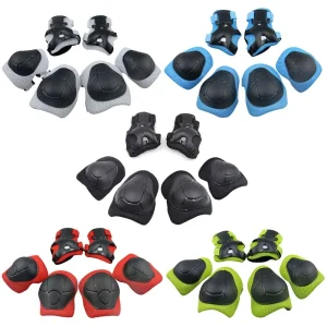 Adjustable Kids Adult Size Skating Scooter Protective Wrist Elbow Knee Pads Set