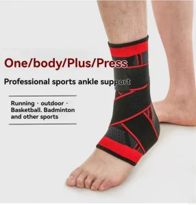 Adjustable Lightweight Flexible Sports Compression Ankle Brace Protector Running Soccer Basketball Gym Bandage Strap Support