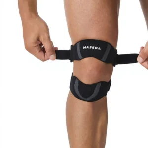 Adjustable Lightweight Professional Protection Outdoor Sports Patella Knee Strap Protector Stabilizer with Thin Silicone Pads