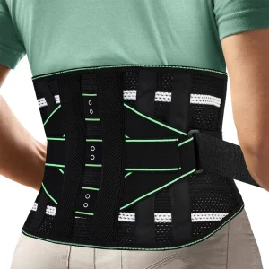 Adjustable Lumbar Support Belt with 8 Stays Breathable Back Brace for Men and Women Lower Back Support for Work & Sports