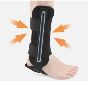 Adjustable Neoprene Aluminum Sport Fitness Ankle Splint Stabilizer Breathable Compression Strap Foot Protective Gear Unisex