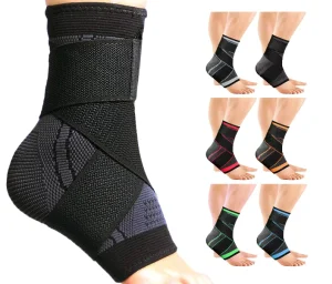 Adjustable Nylon Ankle Support Brace Fitness Sport Ligaments Protection with Stabilize Function