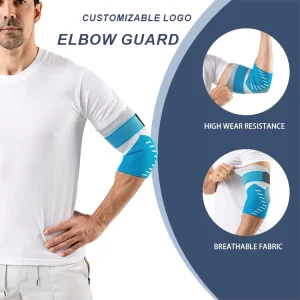 Adjustable Nylon Compression Breathable Elbow Support Brace for Multi Sport Use with Custom Logo