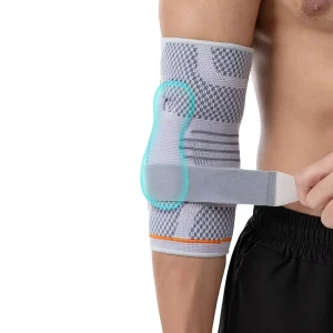 Adjustable Nylon Compression Breathable Elbow Support Brace for Multi Sport Use with Custom Logo