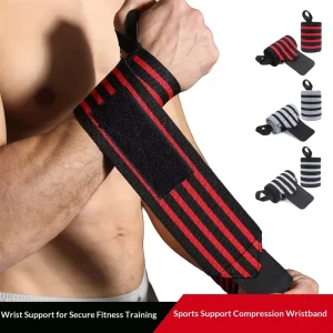 Adjustable Polyester Wrist Guard and Wrapping Bandage for Strength Training