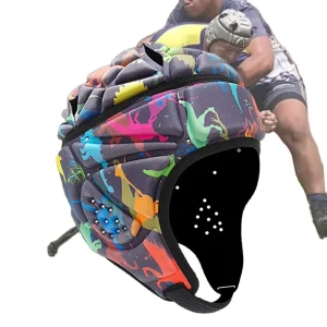 Adjustable Safe Head Protector Rugby Headgear Football Helmet Rugby EVA Helmet Head Protector Guard Rugby Helmet for Camping