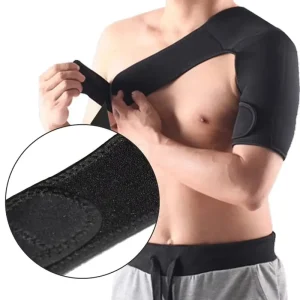 Adjustable Shoulder Support Compression Sleeve Breathable Protective Wrap Strap Brace LED Light Source