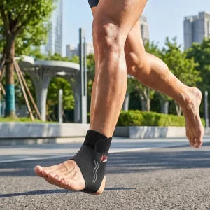 Adjustable Silicone Ankle Brace OEM Compression Sleeve For Plantar Fasciitis Anti Slip Foot Wrap Support