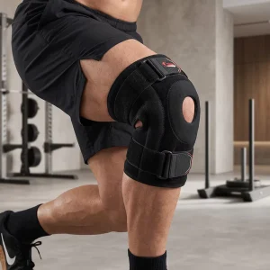 Adjustable Sports Knee Brace With Hinged Compression Protection For Joint Running Jogging Sports