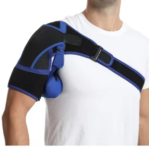 Adjustable Sports Shoulder Guard Brace Protective Compression Airbag Custom Double Shoulder Strap Polyester Fiber One Size Fits