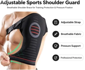 Adjustable Sports Shoulder Guard New Design Breathable Training Strap Brace with Pressure Fixation Guard Against Strain