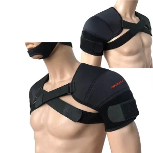 Adjustable Sports Strap Double Shoulder Guard Brace Support Belt Protector