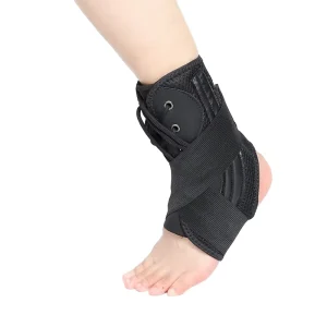 Adjustable Strap Ankle Support Brace with Varus Correction Lace up Drop Foot Protector for Foot & Ankle Sprain Relief