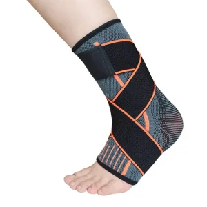 Adjustable Straps Ankle Brace Compression Sleeve with Spandex AH 05 Foot Stabilizer Arch Support for Protection