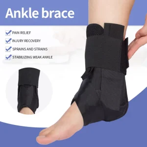 Adjustable Straps Sports Support Foot Guard Protector Ankle Brace Lace up Ankle Stabilizer Straps for Sprained Foot Compression