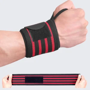 Adjustable Sweat Absorption Wrist Compression Straps Portable Palm Guard Support for Weightlifting and Sports