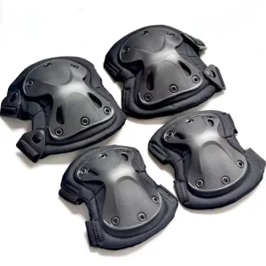 Adjustable Tactical Motorcycle Knee & Elbow Pads Polyester Sport Protection for Outdoor Fitness Use