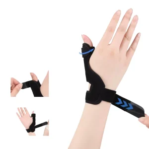 Adjustable Thumb Splint Brace with Aluminum Plate Hook Loop Thumb Wrist Support for Arthritis & Sprain Relief