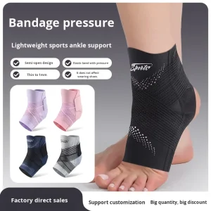 Adjustable Ultrathin Tight Compression Ankle Support Brace Sleeve Neoprene Silicone Gel Breathable Foot Joint Sprain Protection