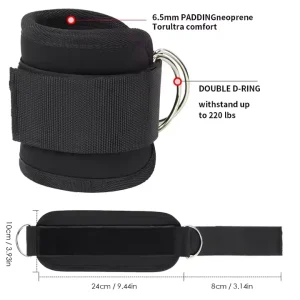Adjustable Waterproof Ankle Strap Wrist Cuff with D Ring for Ankle Support Breathable in Gym Professional Protection Winter Use