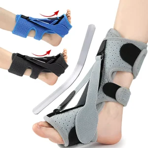 Adjustable Winter Foot Drop Brace AFO Ankle Foot Orthosis Splint Varus Valgus Ankle Support Strap Aluminum Bar Hook Loop