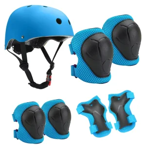 Adjustable Wrist Elbow Knee Protect Pad Children Kid Skates Protective Gear Set With Helmet