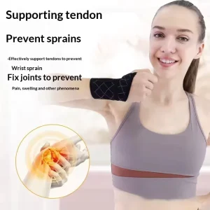 Adjustable Wrist Support Brace with Thumb Loop Breathable Tendon Sheath Compression Wrap for Badminton Fitness Yoga