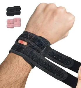 Adjustable Wrist and Palm Guard with Hook and Loop Closure