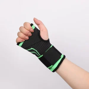 Adjustable Wristband Gym Gloves Wrist Strap Hand Compression Sleeves Support for Fitness Weightlifting Hand Palm Guard Protector