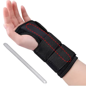 Adult Bracing Right Hand Wrist Guard Support Splint Wrap Bandage Adjustable Aluminum Plate Breathable OK Cloth