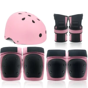 Adult & Children’s Outdoor Sports Protective Gear Set Roller Skates & Scooter Riding with Knee Pads Elbow Palm Protectors Helmet