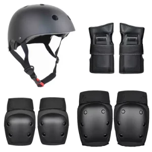 Adult Kids Protective Gear Set for Cycling Skaterding Featuring Elbow Knee Pads Helmet Palm Guard Safety Protectors