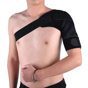 Adult Men’s Sports Shoulder Protector Neoprene Adjustable Breathable Eco-Friendly Black Custom Logo