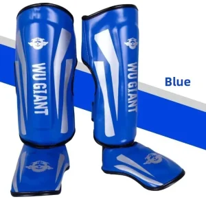 Adult Protective Shin Guards Full Set for Boxing Taekwondo Karate Judo Thickened PU Material with Anti Collision Protection